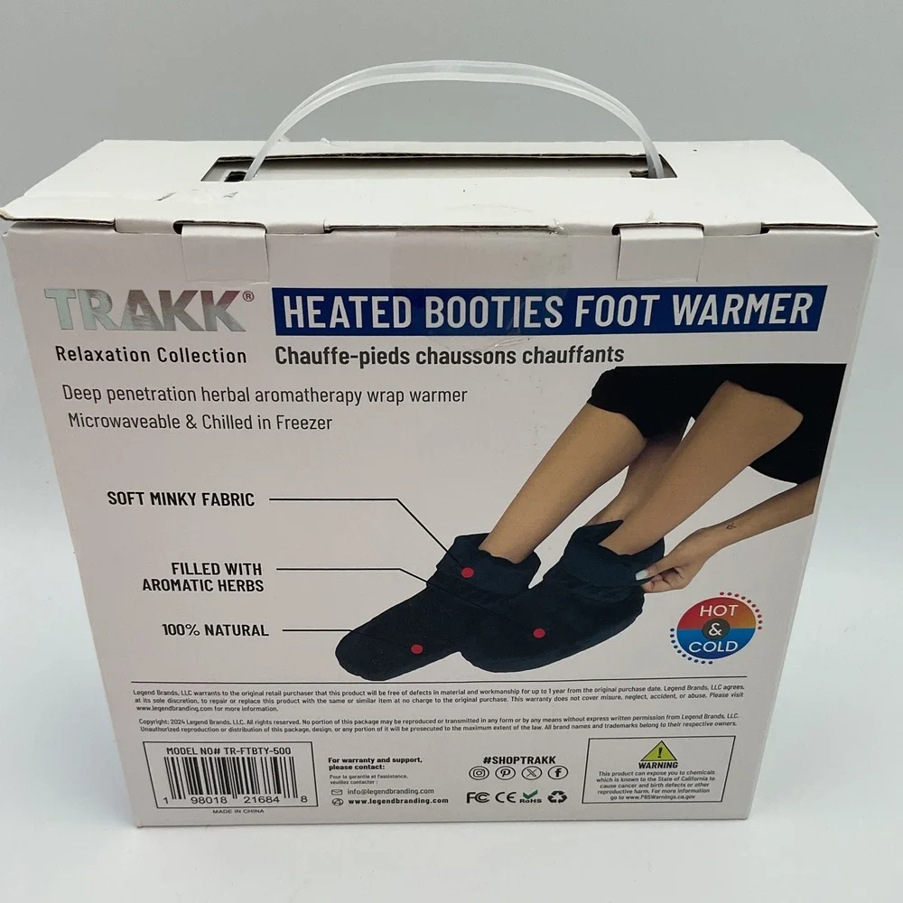 TRAKK Relaxation‎ Collection Heated Bootie Foot Warmer Microwave Chill Freezer